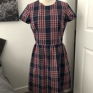 Brooks brothers red fleece knee length dress size 8